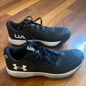 Under Armour Black and White womens turf shoes Breathable Mesh